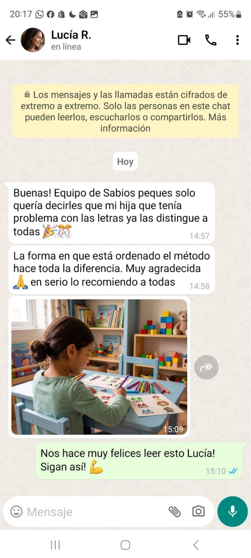 Mensaje WhatsApp 2